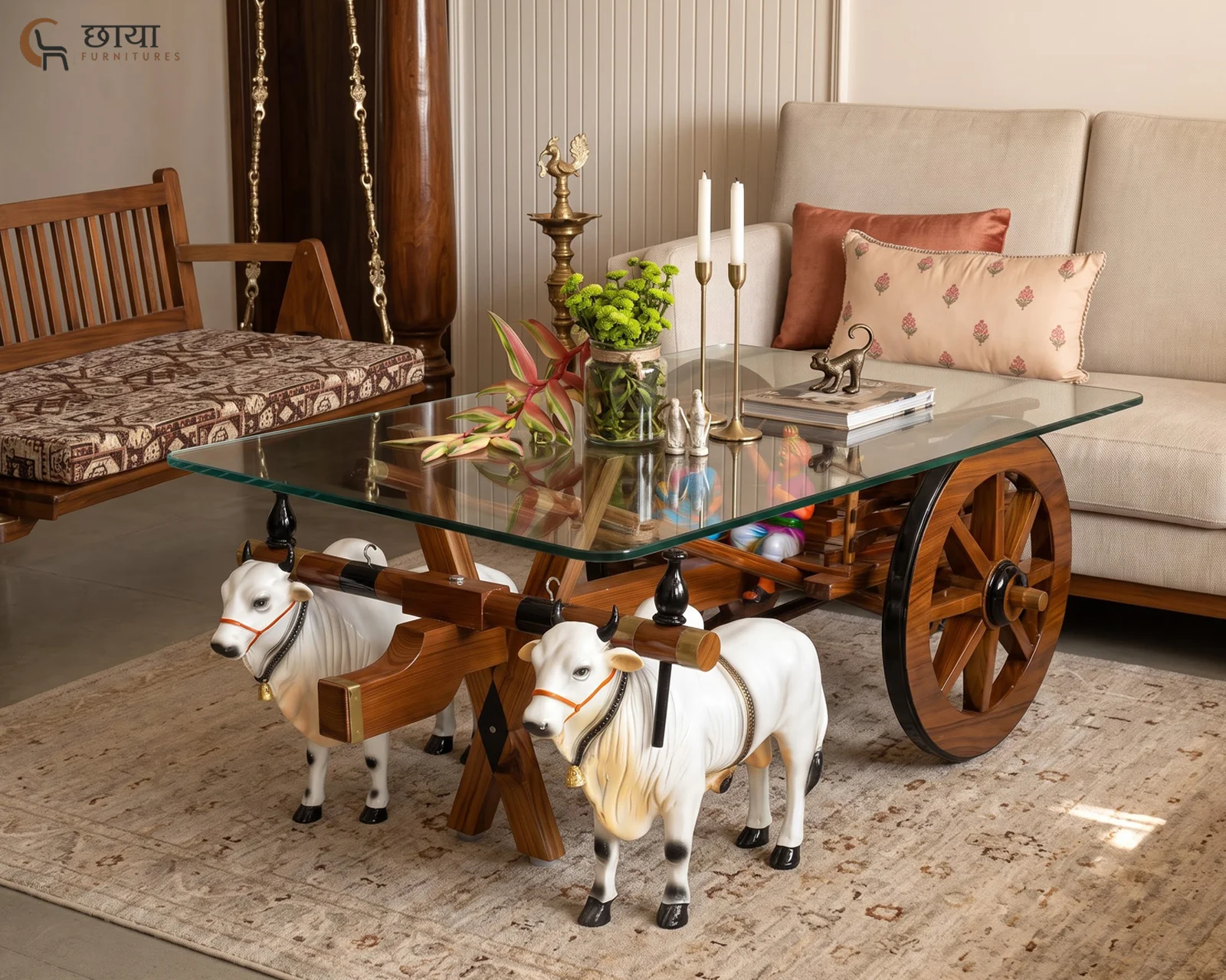 Grameen Centre Table (Natural Finish) — Set 2