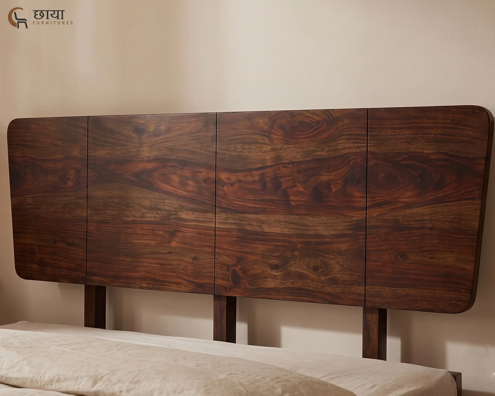 Veer Sheesham Wood Bed With Box Storage (King Size, Walnut Finish) — 23