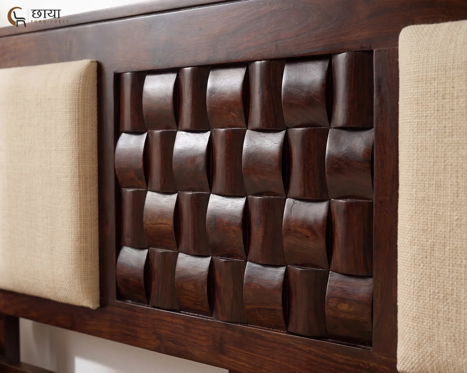 Nidra Sheesham Wood Bed With Box Storage (Queen Size, Walnut Finish) — 13