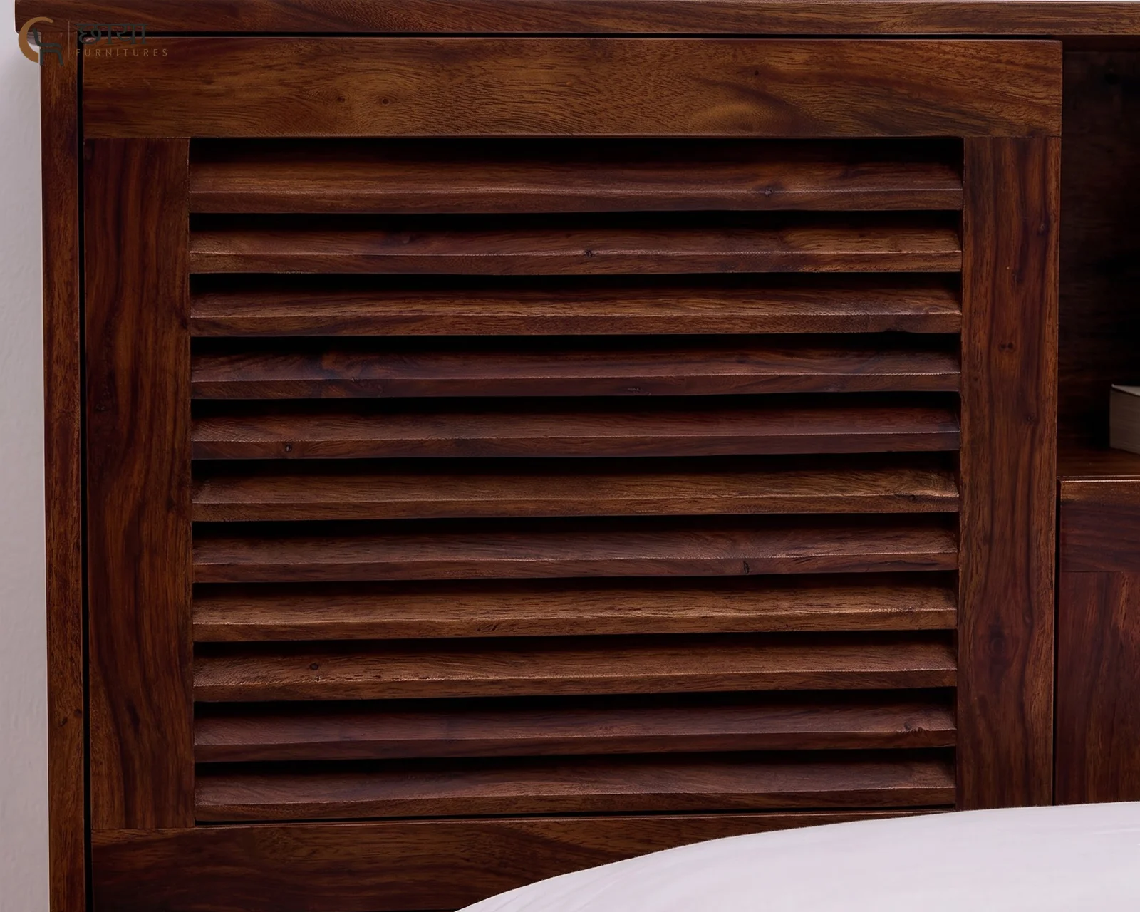 Riyasat Sheesham Wood Bed With Box Storage (Queen Size, Walnut Finish) — 006