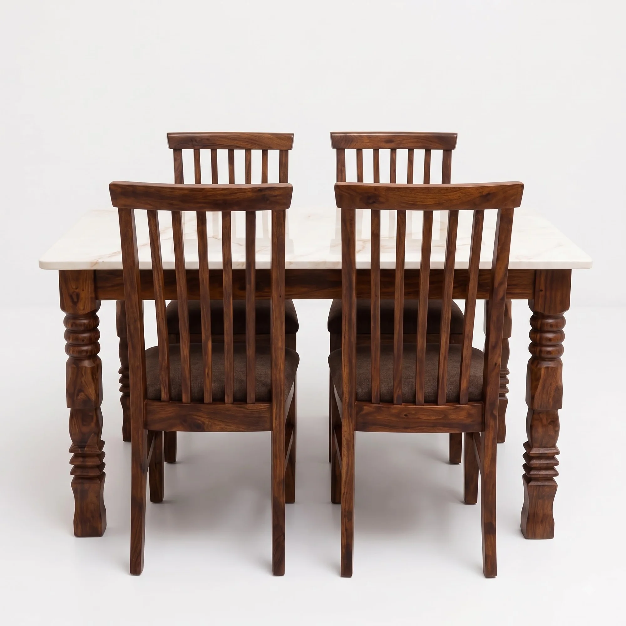 Alaska Marble 4 Seater Dining Set — Alaska Set 3