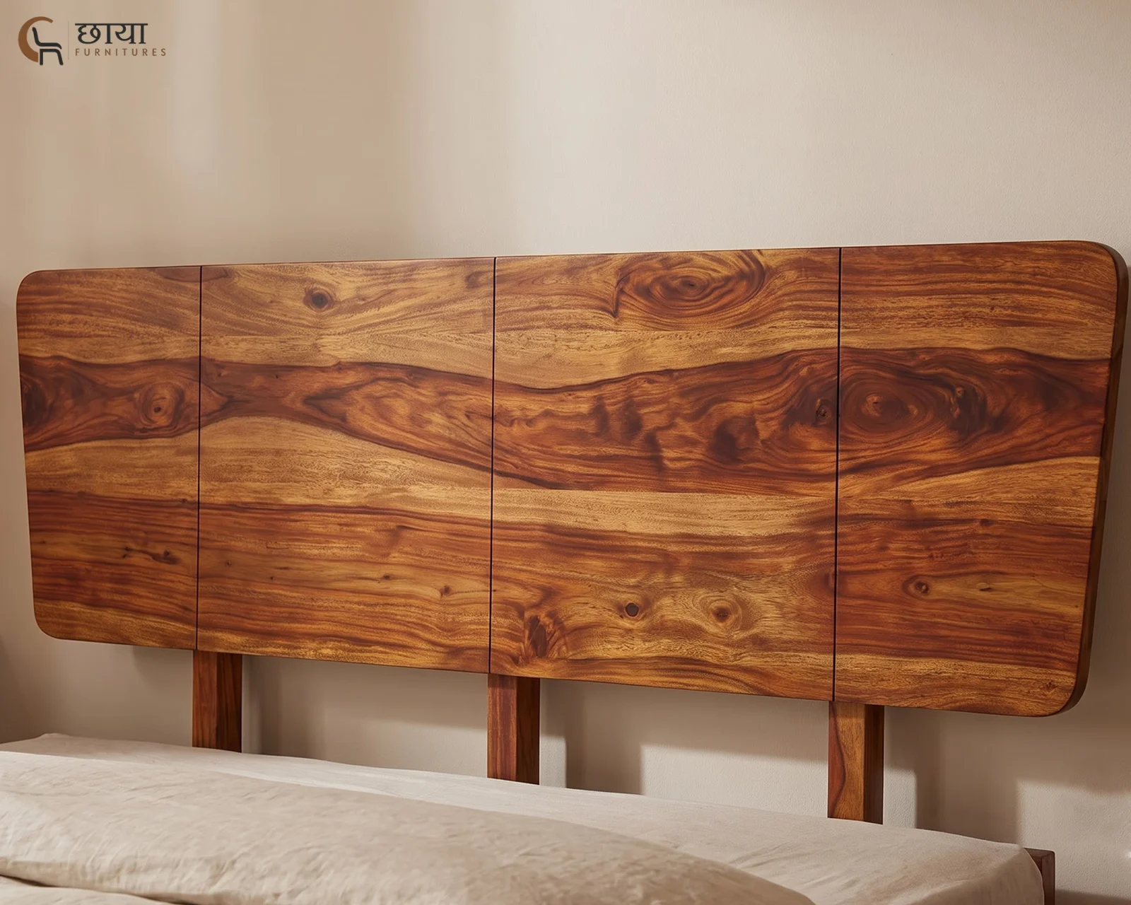 Veer Sheesham Wood Bed With Box Storage (Queen Size, Honey Finish) — 24