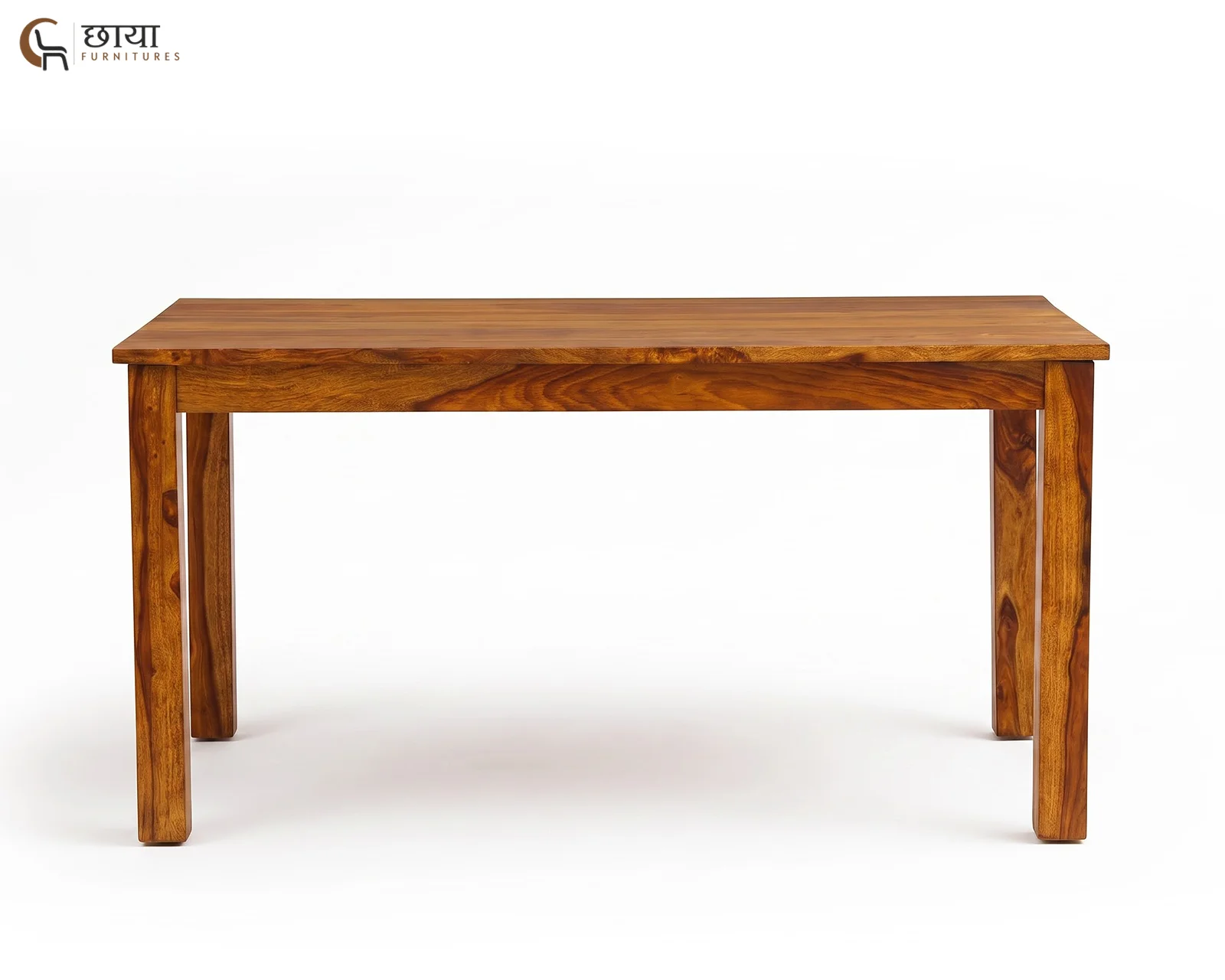 Utsav 6 Seater Dining Table (Honey Finish) — 5