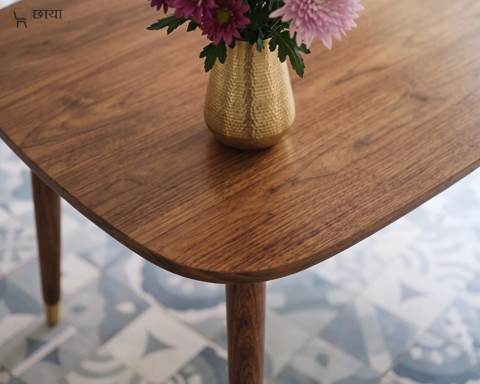 Rasoi 6 Seater Dining Table (Honey Finish) — 10