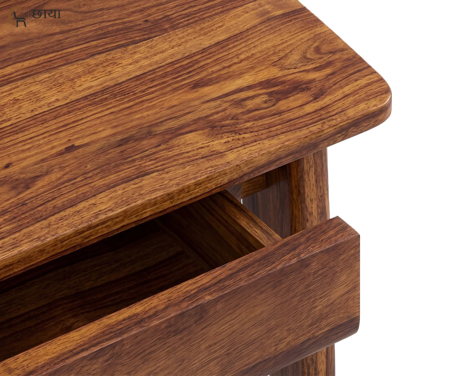 Rovan Study Table (Teak Finish) — 4