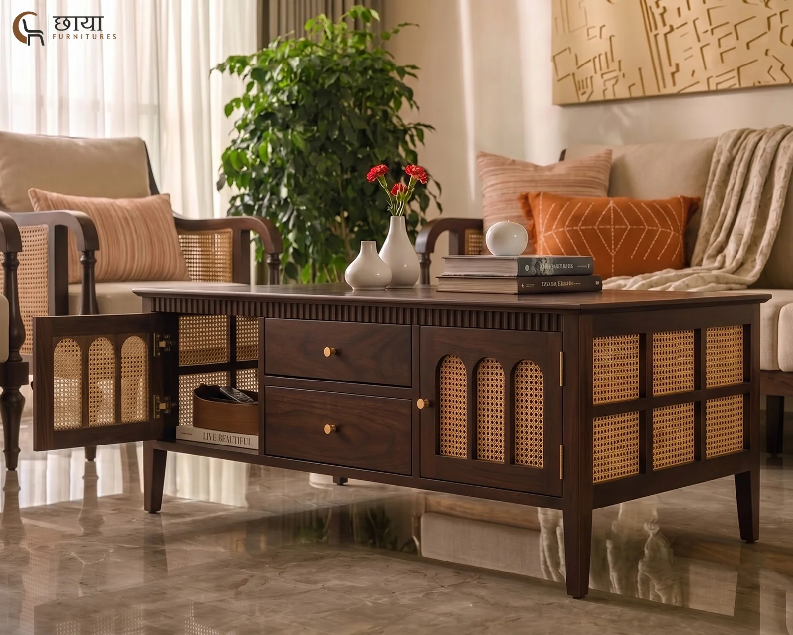 Neer Coffee Table (Walnut Finish) — 14