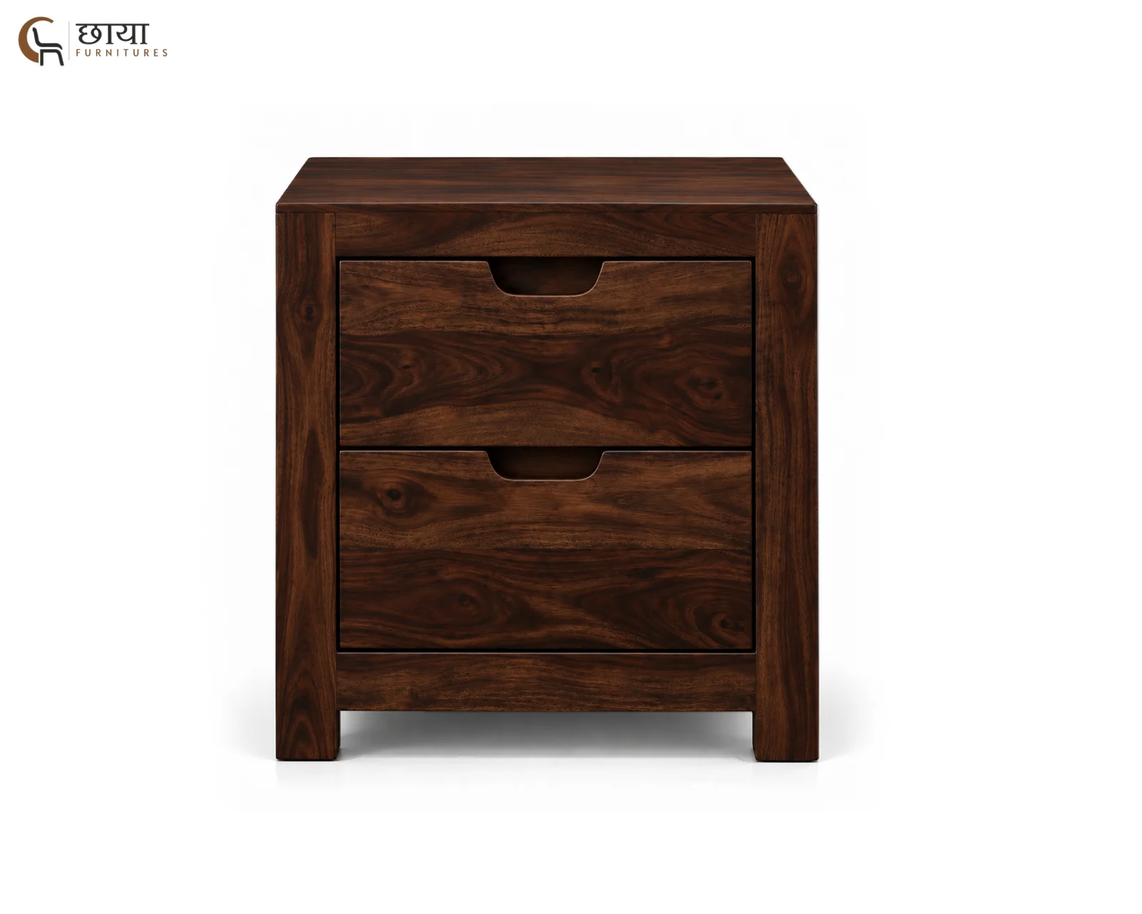 Veer Bedside Table (Walnut Finish) — 2