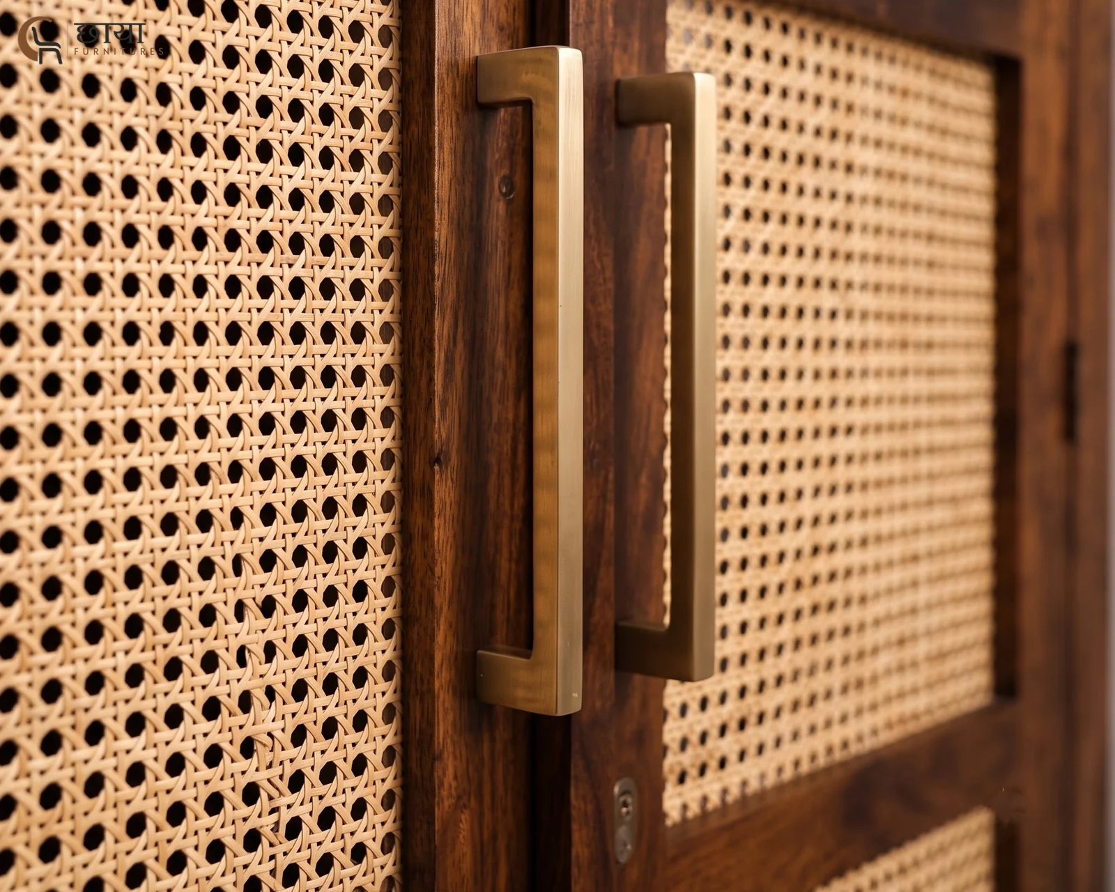 Rabel 2 Door Wardrobe (Honey Finish) — 15