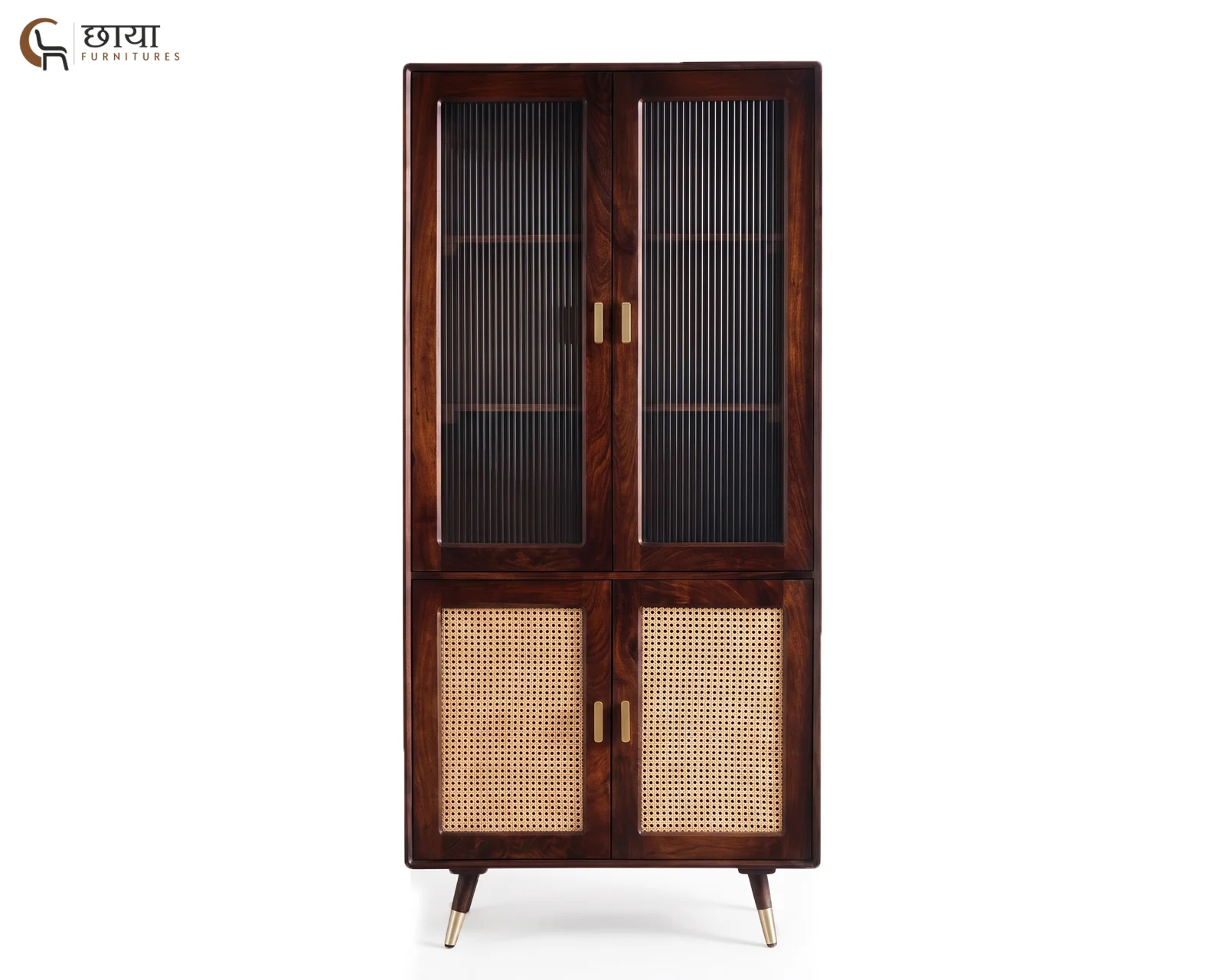Jerald Sheesham Wood Kitchen Cabinet (Walnut Finish) — 6