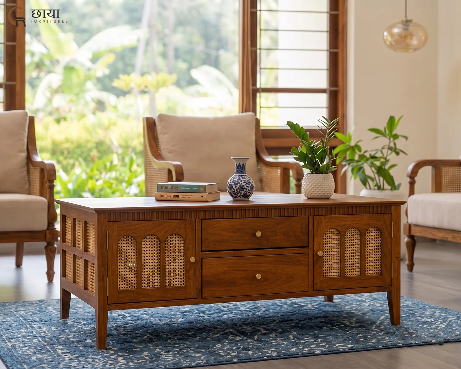 Neer Coffee Table (Honey Finish) — 08