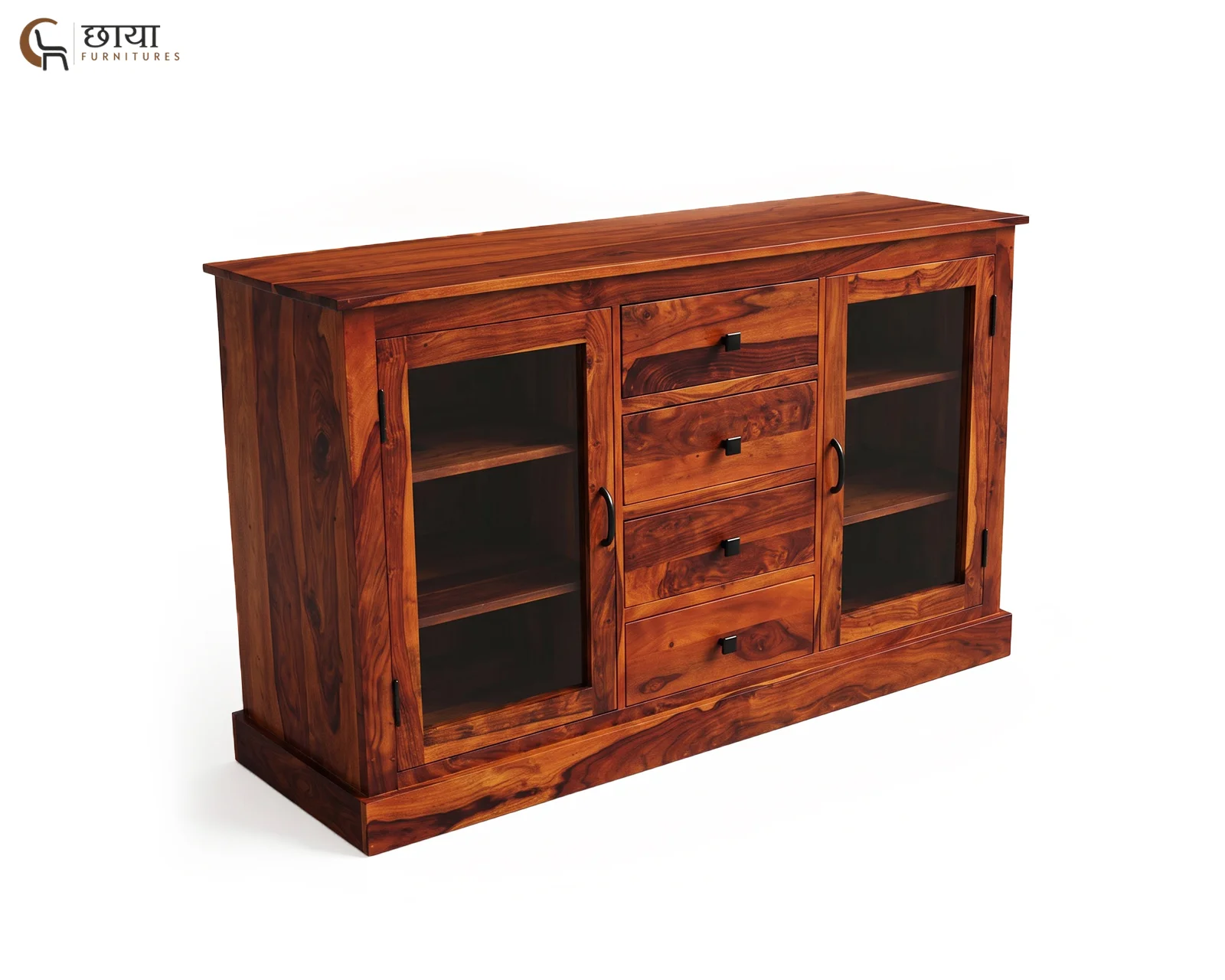 Logan Sheesham Wood Sideboard (Honey Finish) — 5