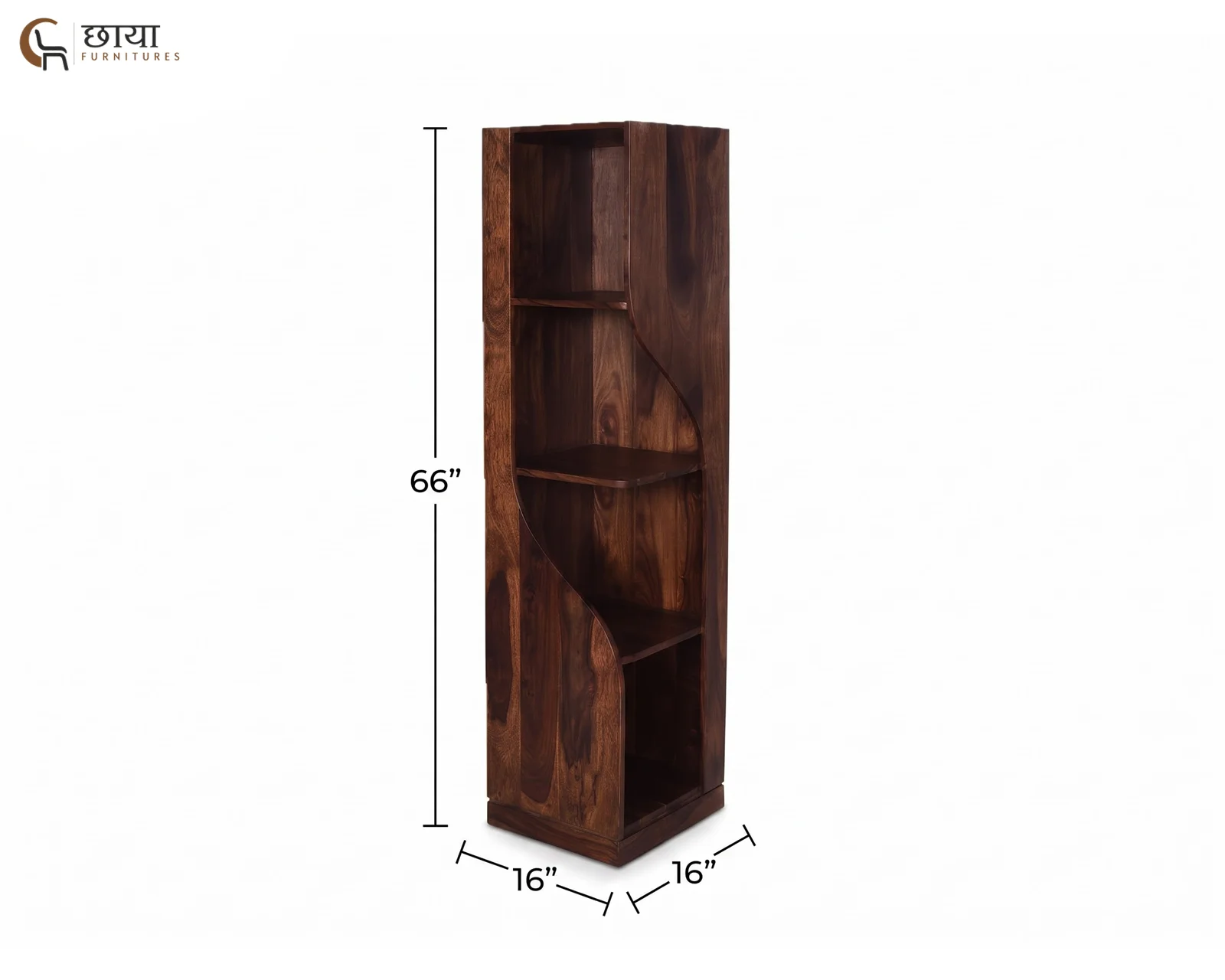 Sandy Book Shelf (Walnut Finish) — dim 2