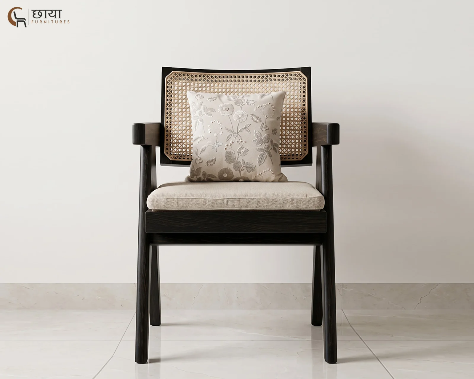Mike Arm Chair (Black Finish) — 7