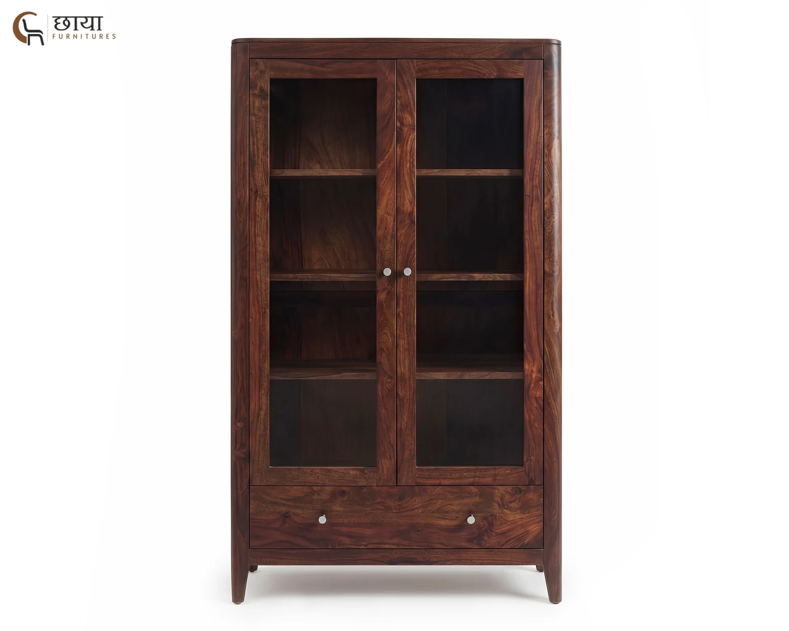 Tommy Sheesham Wood Kitchen Cabinet (Walnut Finish) — 4