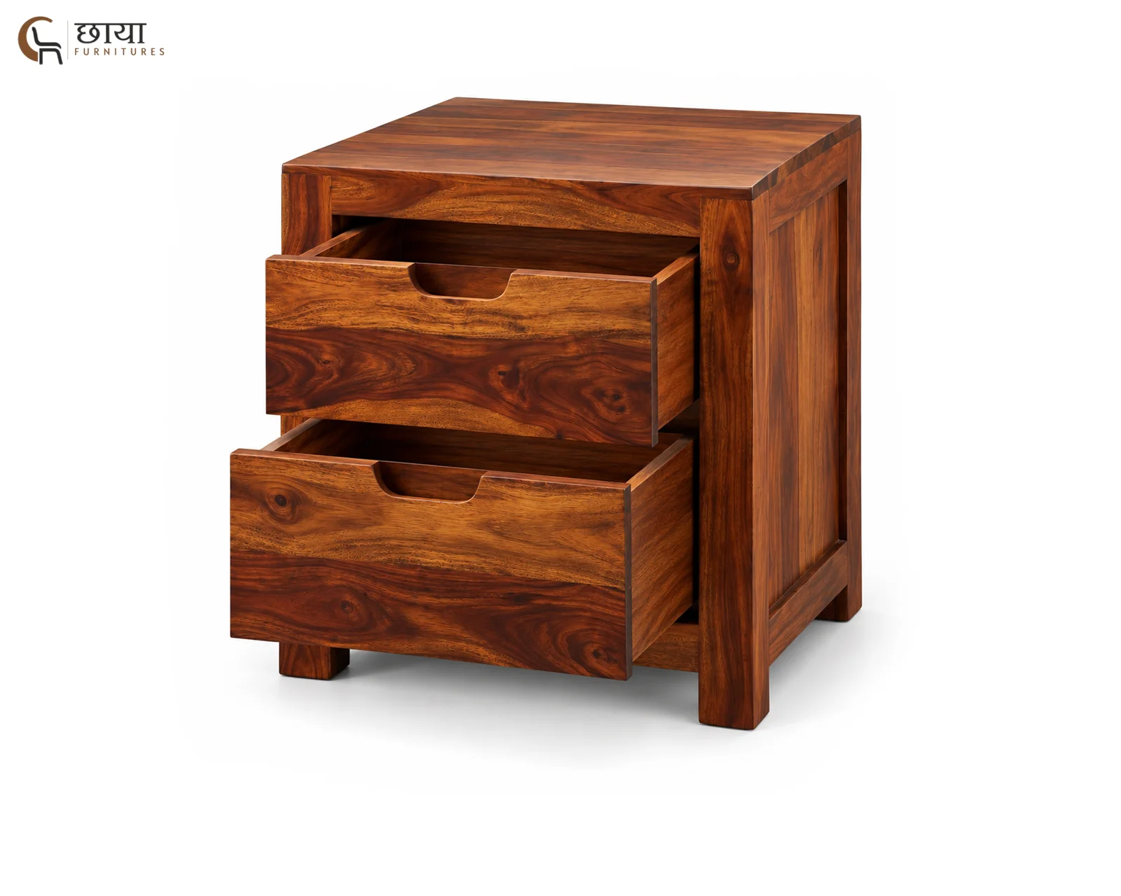 Veer Bedside Table (Honey Finish) — 5