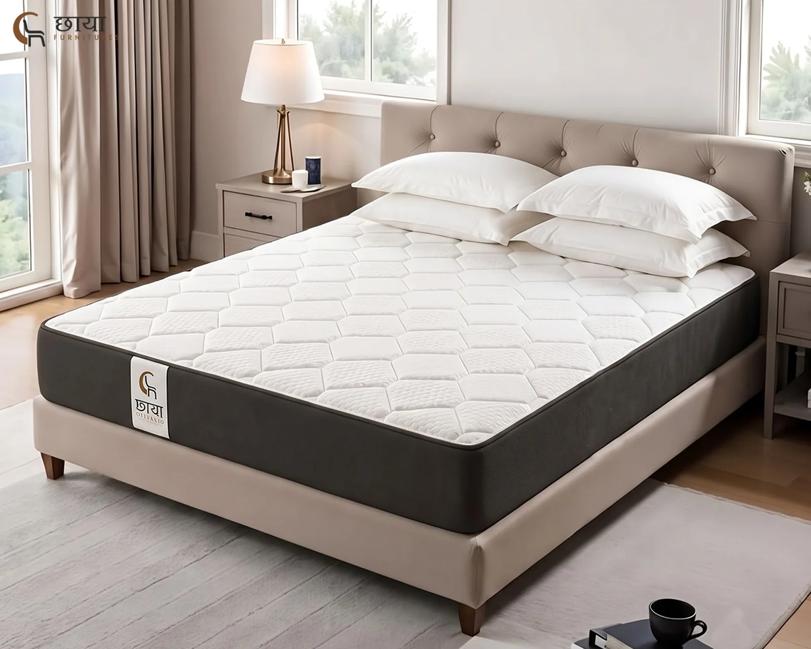 Chaaya Ortho Memory Foam Mattress (King Size, 78"x72"x8") — front