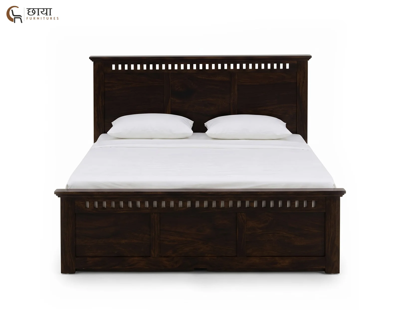 Manasa Sheesham Wood Bed With Draw Storage (Queen Size, Walnut Finish) — 6