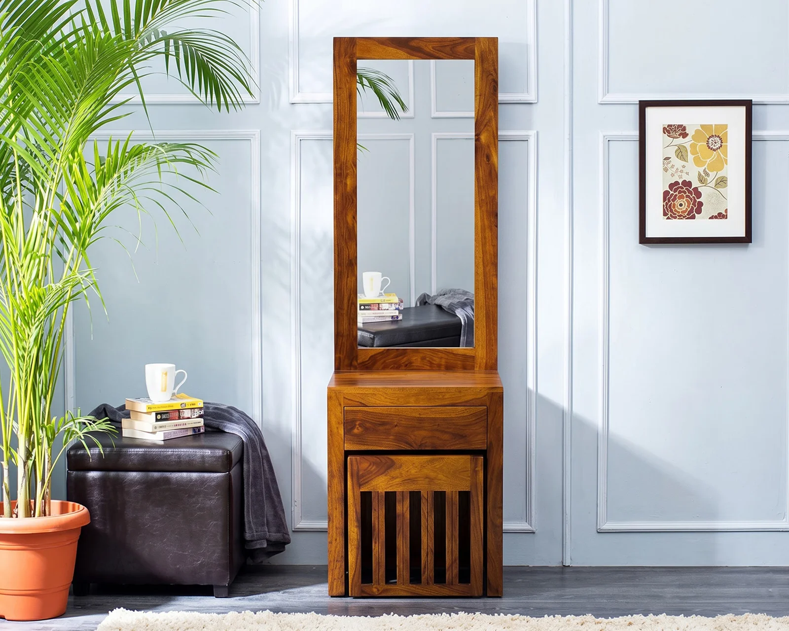 Rowan Sheesham Wood Dressing Table (Honey Finish) — 15