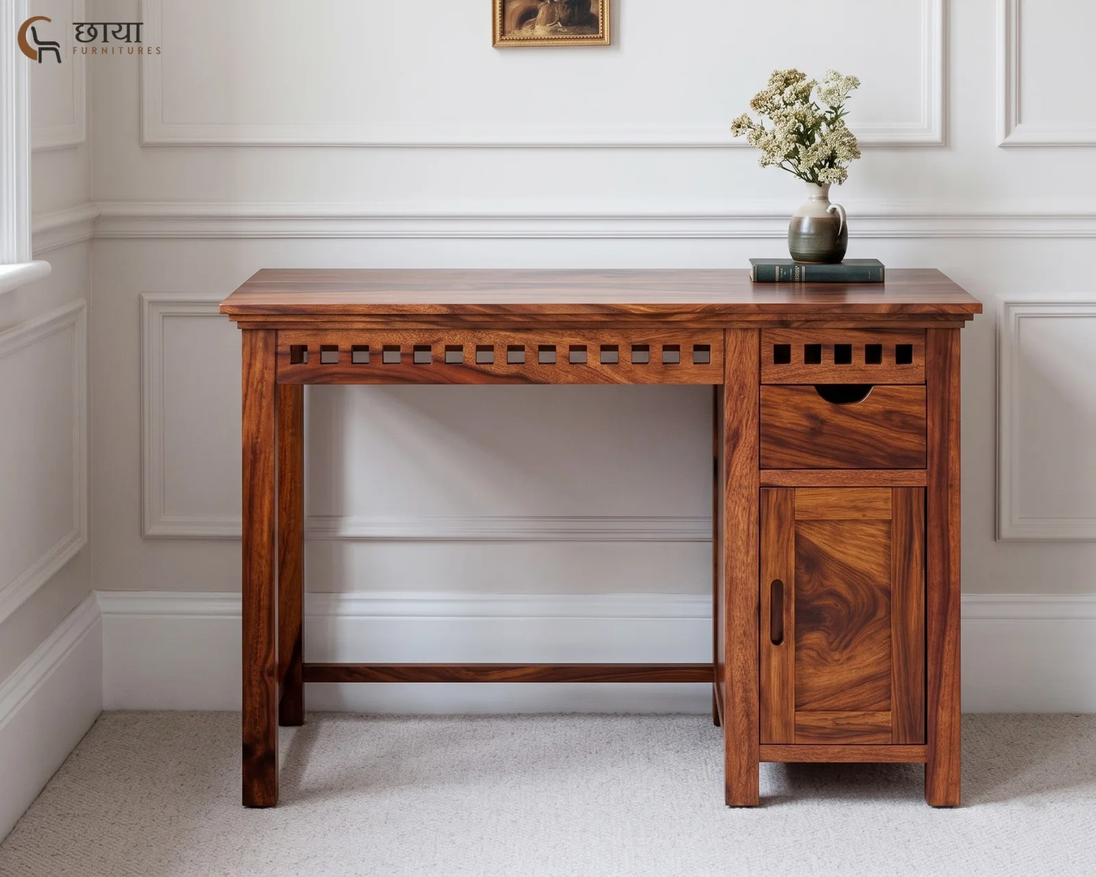 Haven Study Table (Honey Finish) — 9