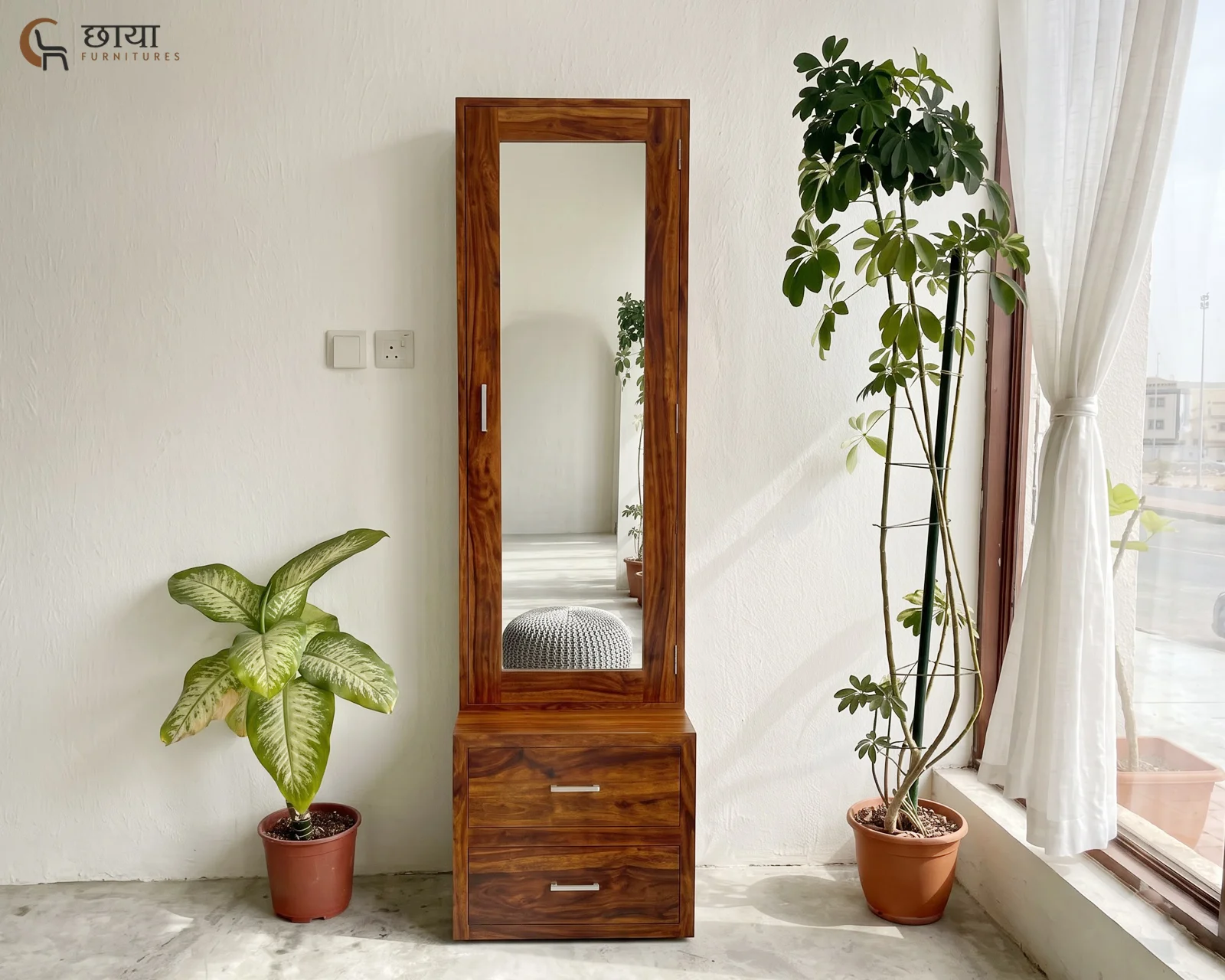 Aarav Sheesham Wood Dressing Table (Honey Finish) — 16