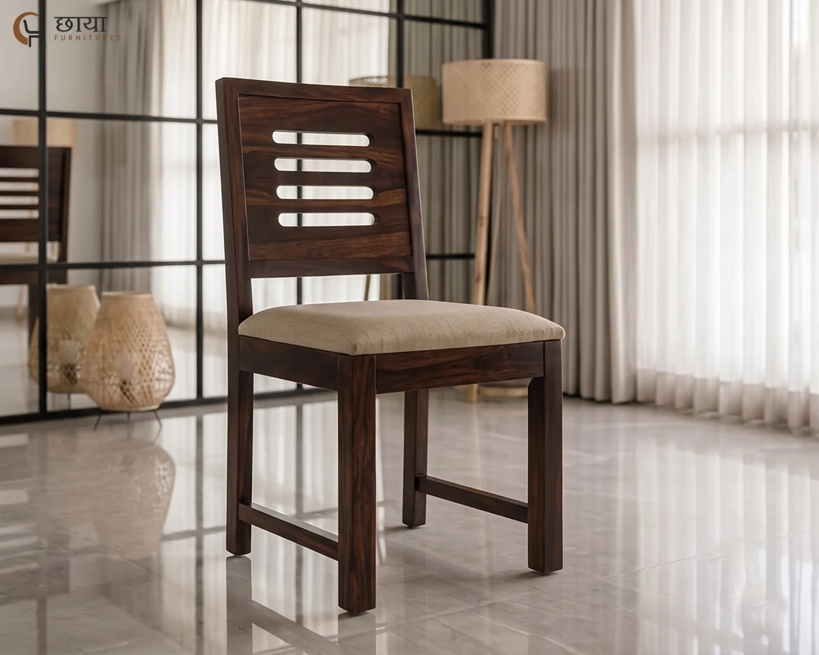 Velora Dining Chair (Walnut Finish) — 16