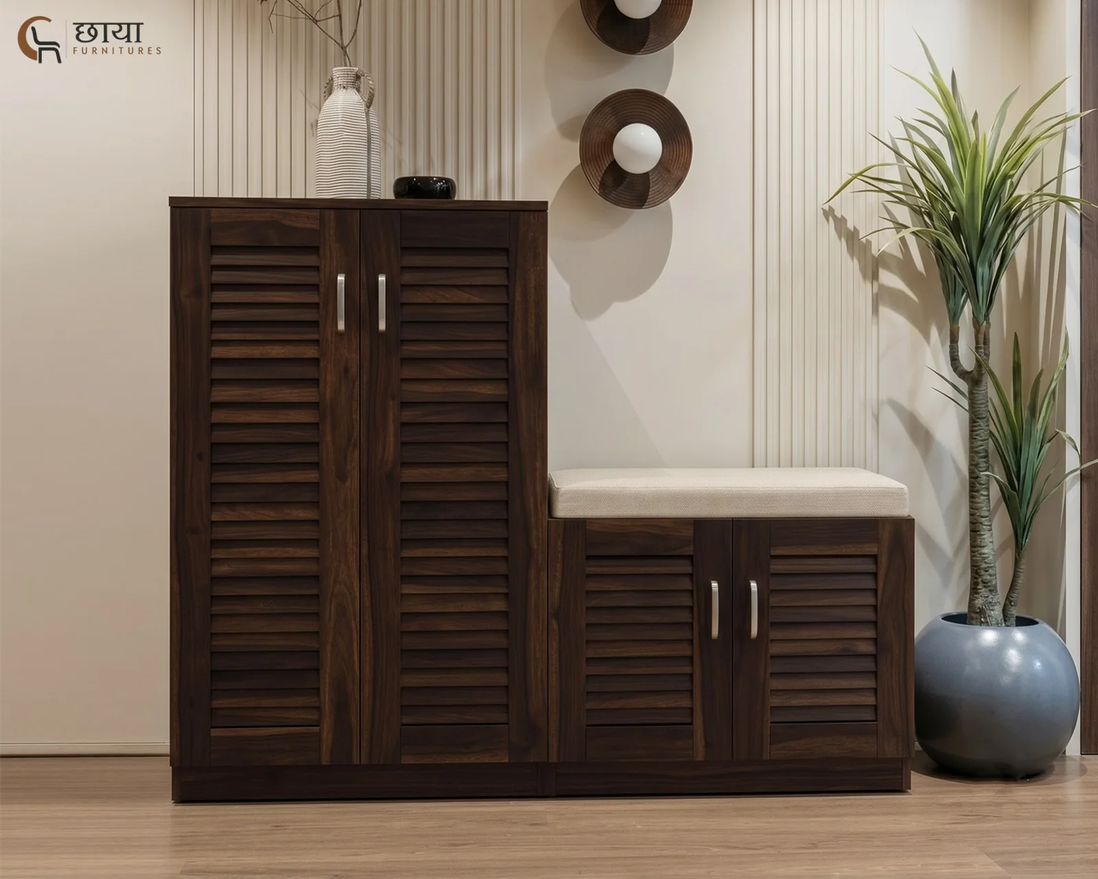 Veyra Shoe Rack (Walnut Finish) — 11