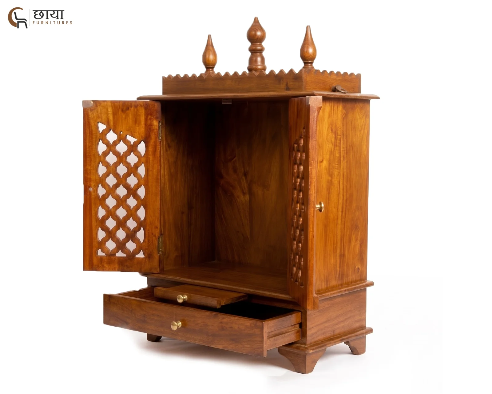 Veda Home Temple (Honey Finish) — 4