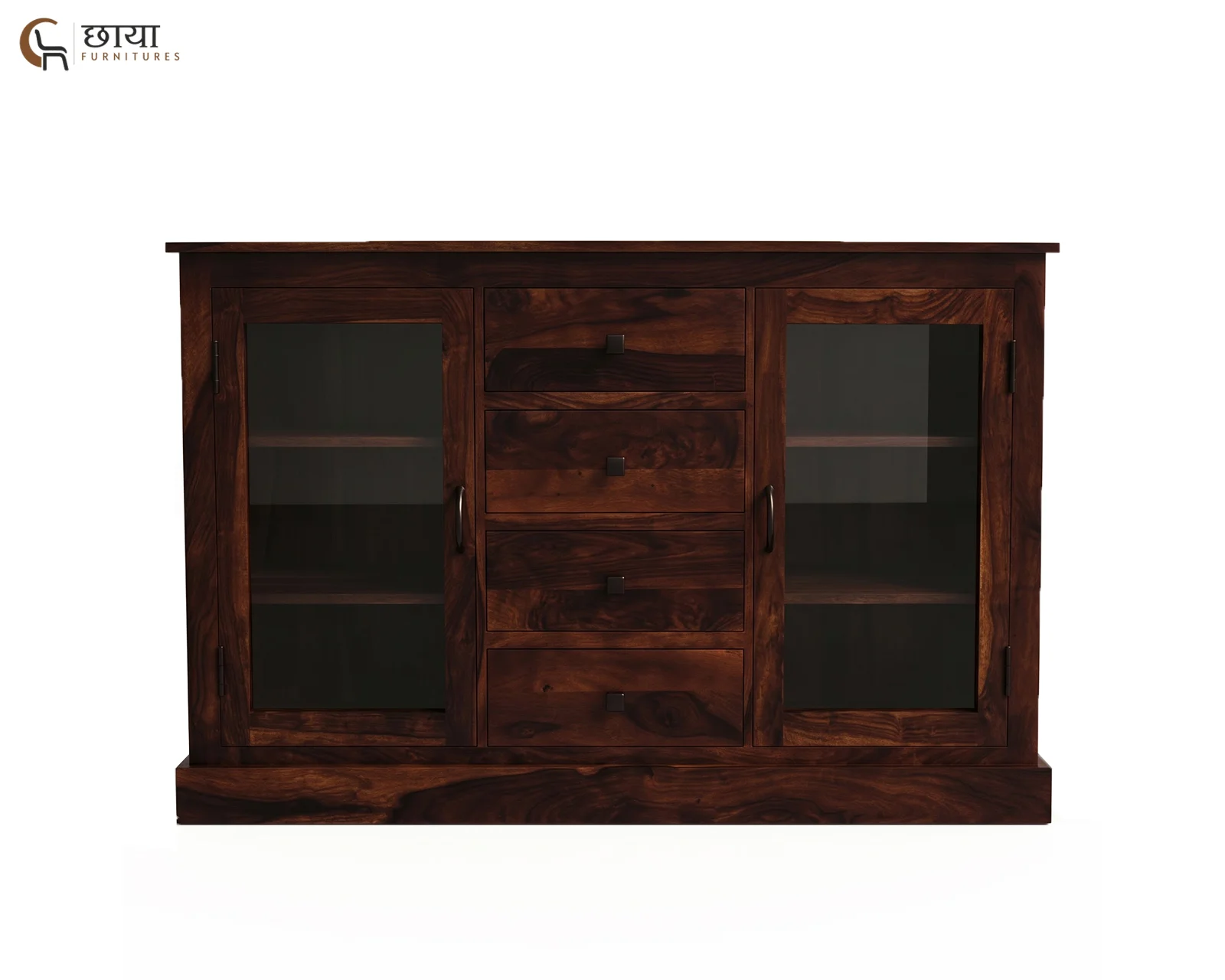 Logan Sheesham Wood Sideboard (Walnut Finish) — 1