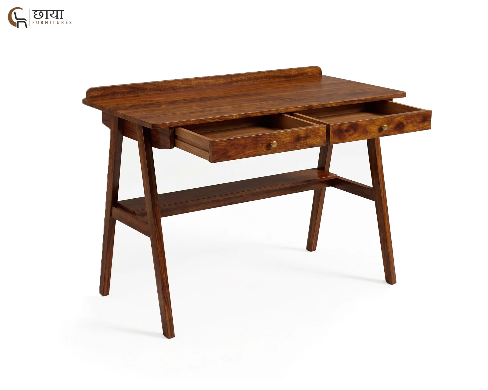 Mira Study Table (Teak Finish) — 1