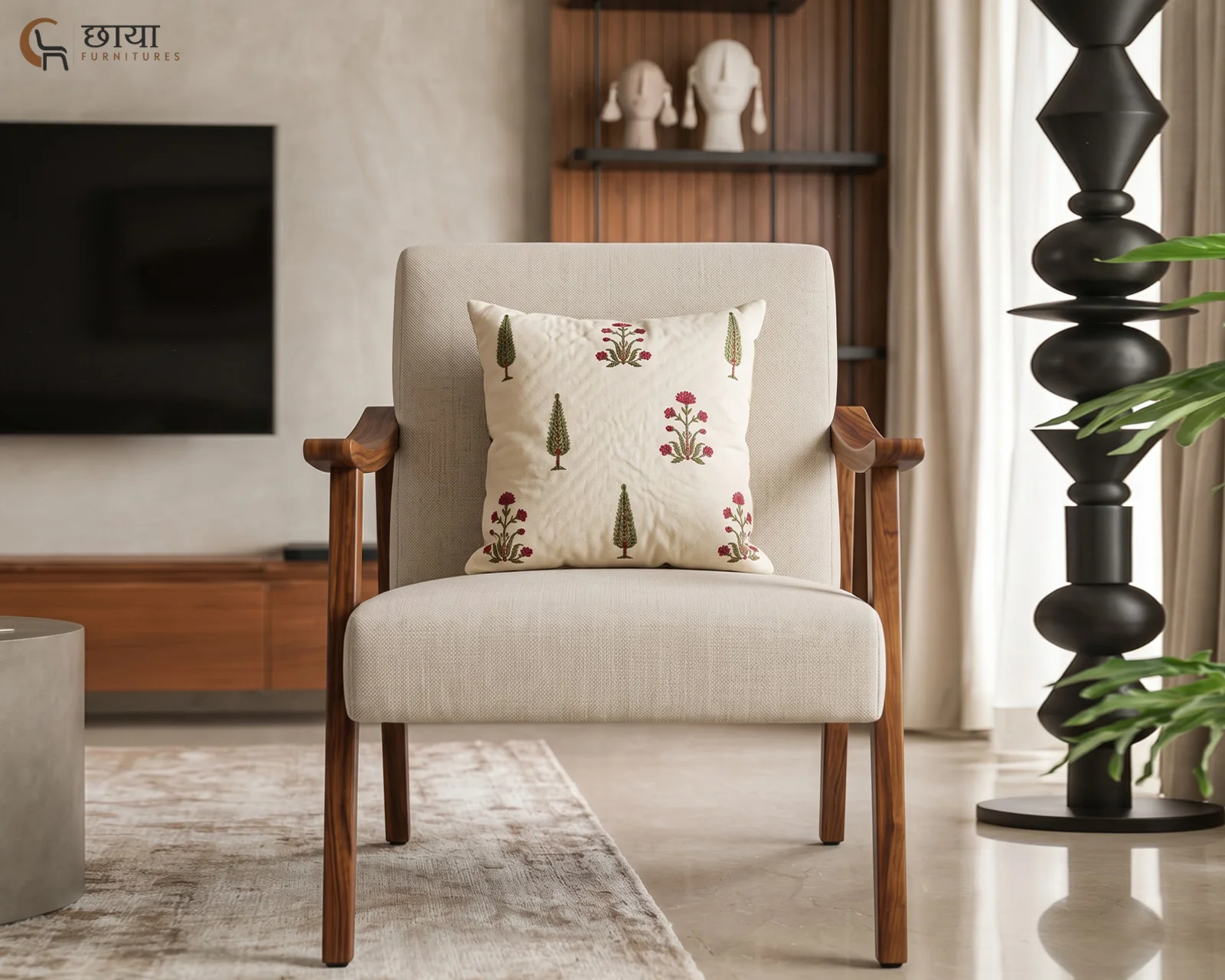 Wilder Arm Chair (Cream) — 4
