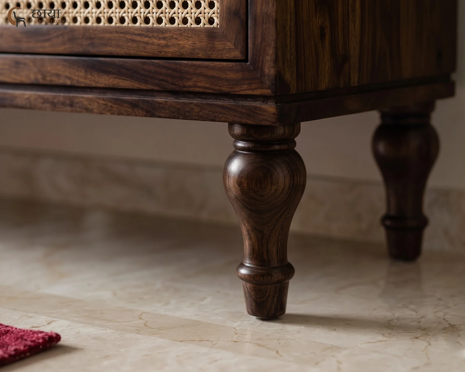 Avora TV Unit (Walnut Finish) — closeup (6)