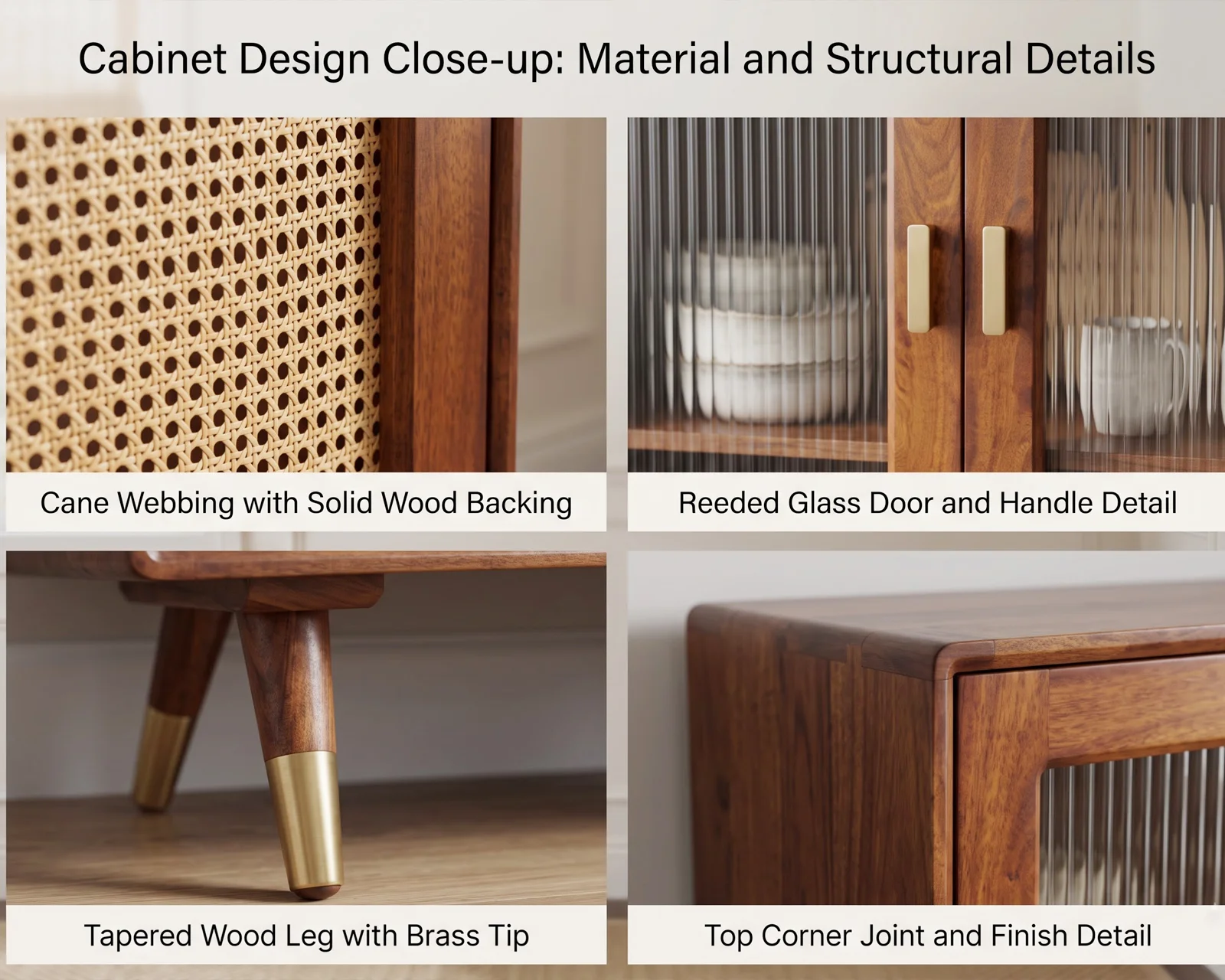 Jerald Sheesham Wood Kitchen Cabinet (Honey Finish) — 20