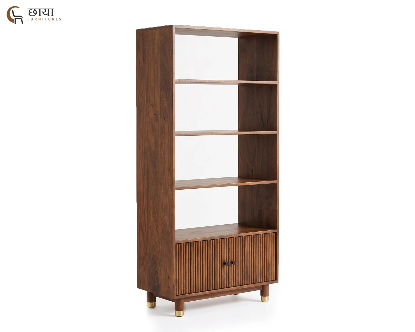 Nemili Book Shelf (Mango Wood, Teak Finish) — 3