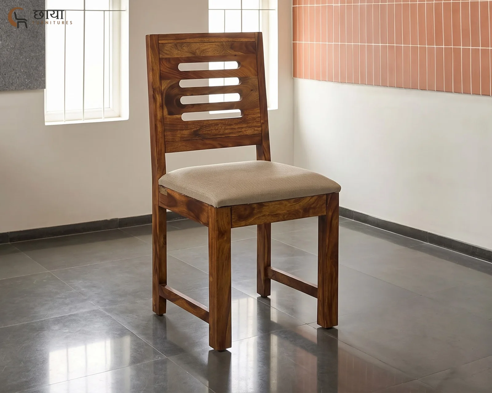 Velora Dining Chair (Honey Finish) — 18