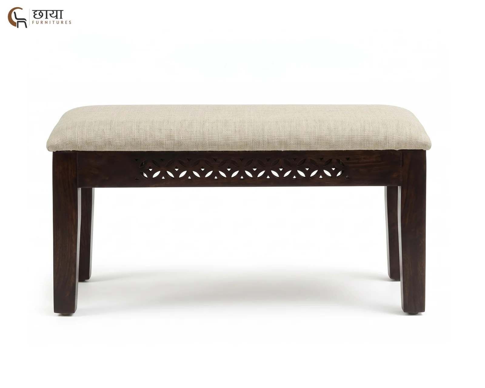 Luxe Dining Bench (Walnut Finish) — 2