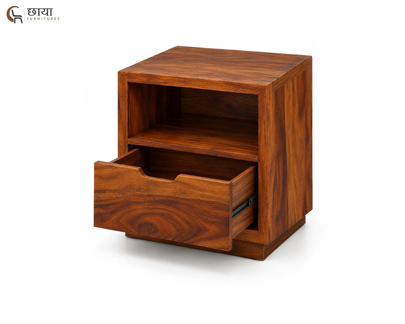 Nexa Bedside Table (Honey Finish) — 5