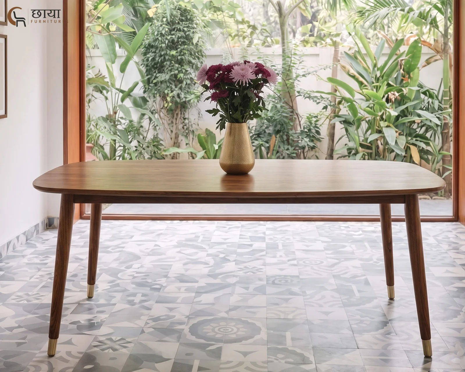 Rasoi 6 Seater Dining Table (Honey Finish) — 7