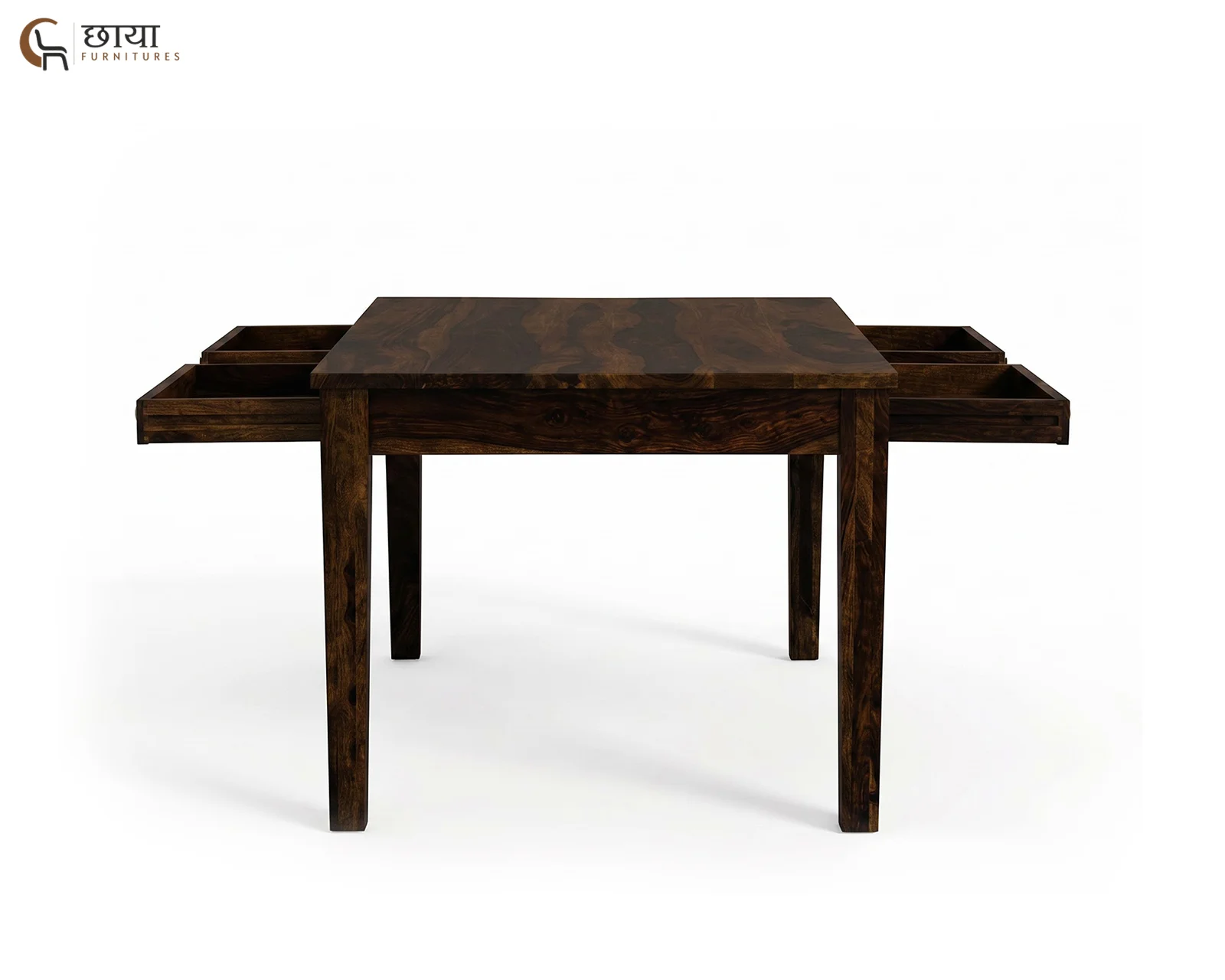 Riwaaz 6 Seater Dining Table (Walnut Finish) — 2