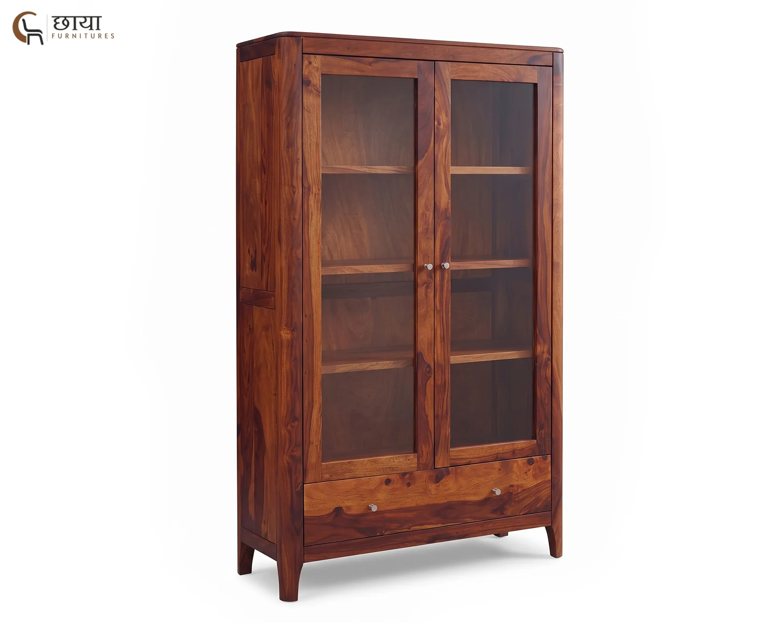 Tommy Sheesham Wood Kitchen Cabinet (Honey Finish) — 6