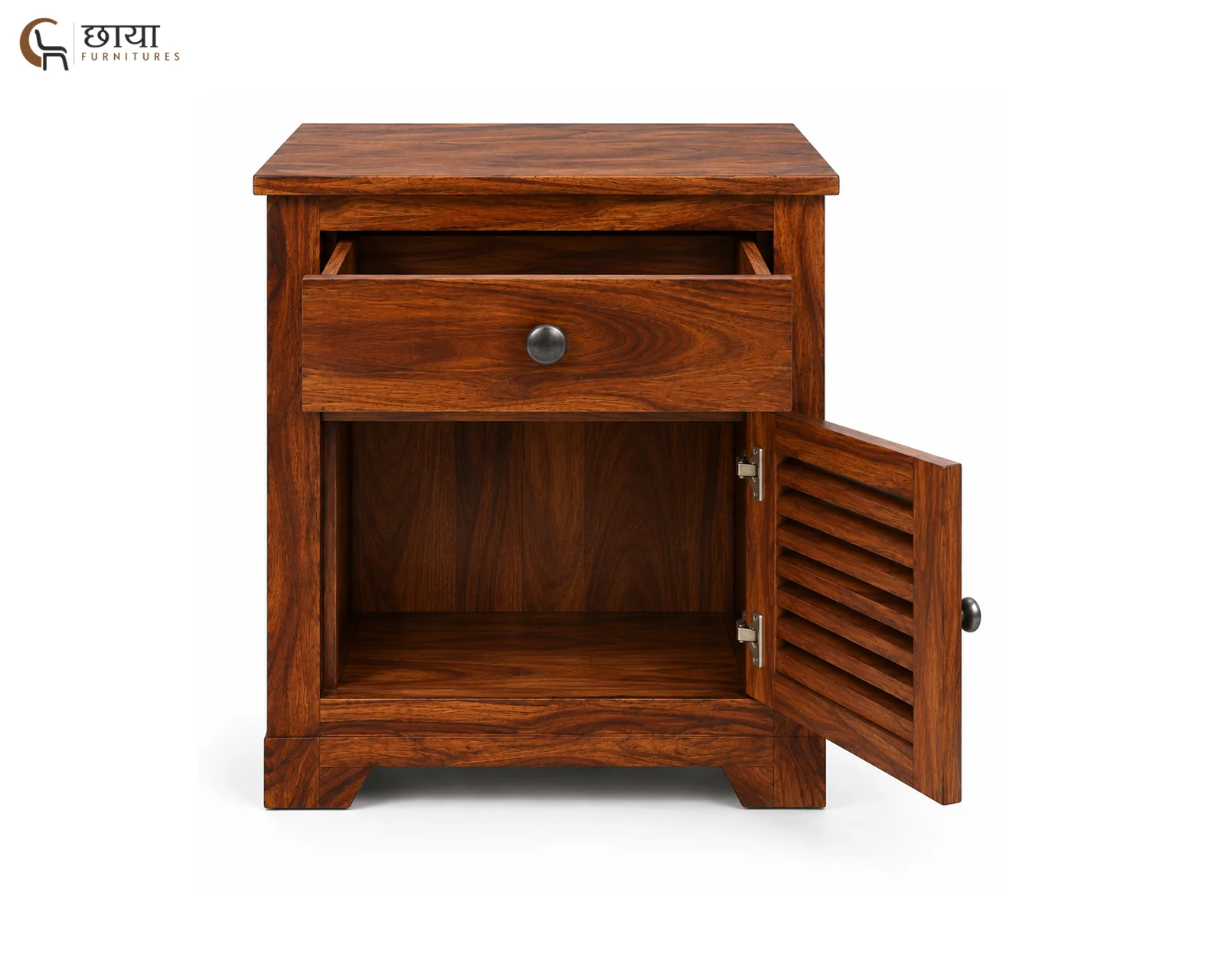 Riyasat Bedside Table (Honey Finish) — 5