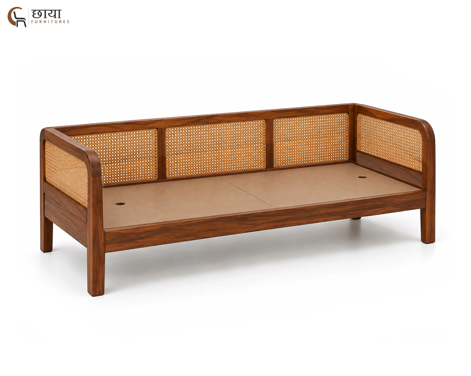 Rickon Sheesham Wood Diwan (Honey Finish) — 4