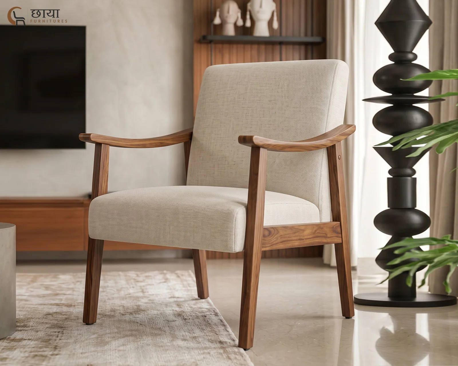 Wilder Arm Chair (Cream) — 5