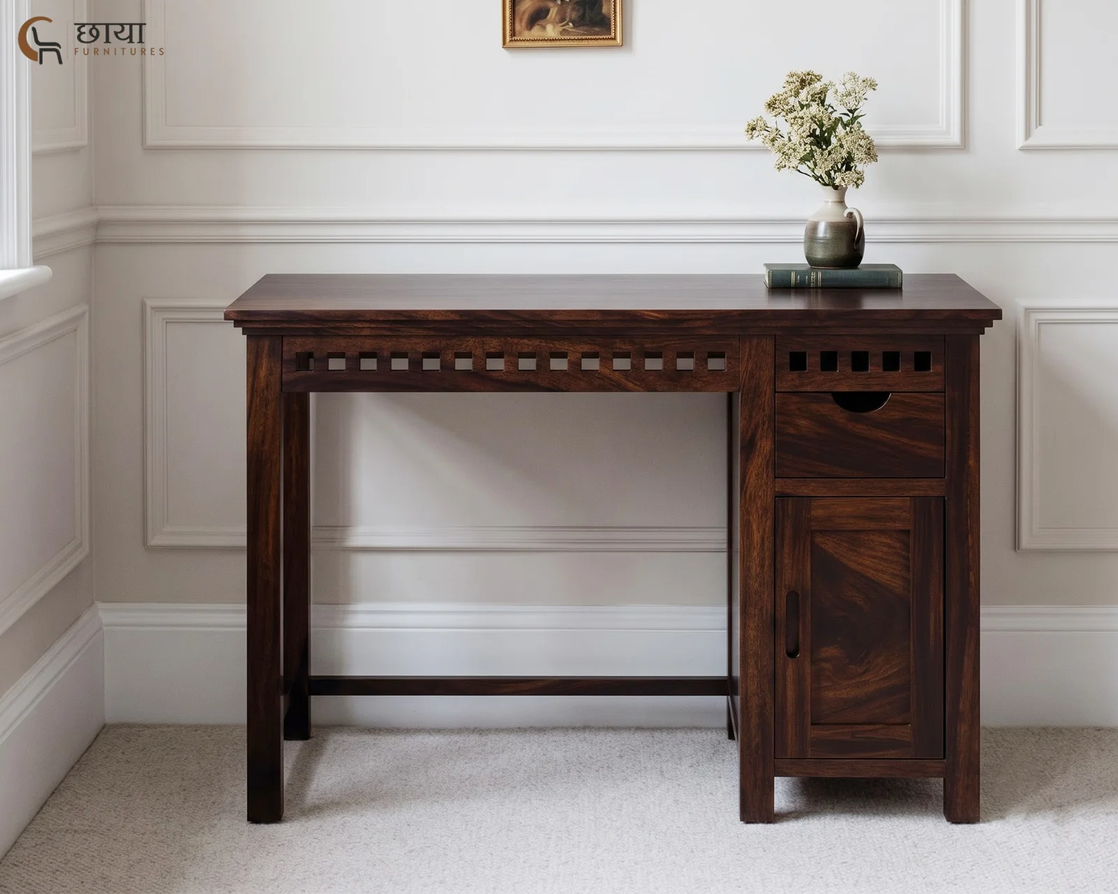 Haven Study Table (Walnut Finish) — 10