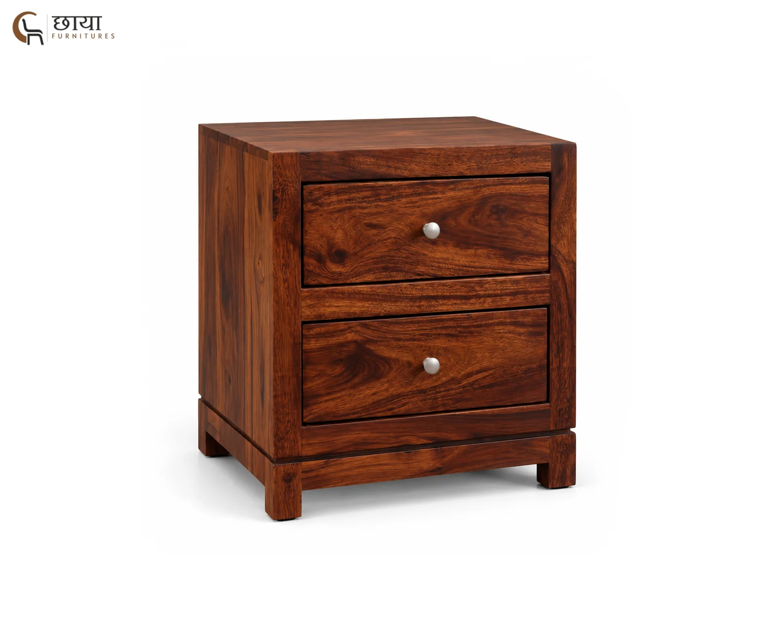 Nidra Bedside Table (Honey Finish) — 1