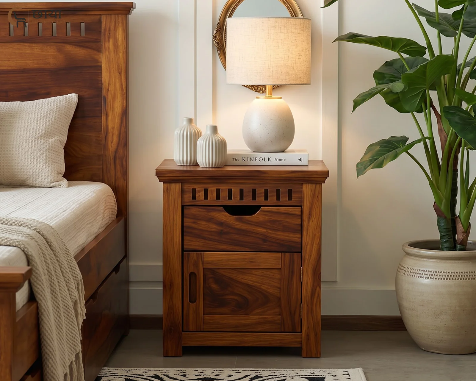 Haven Bedside Table (Honey Finish) — 7