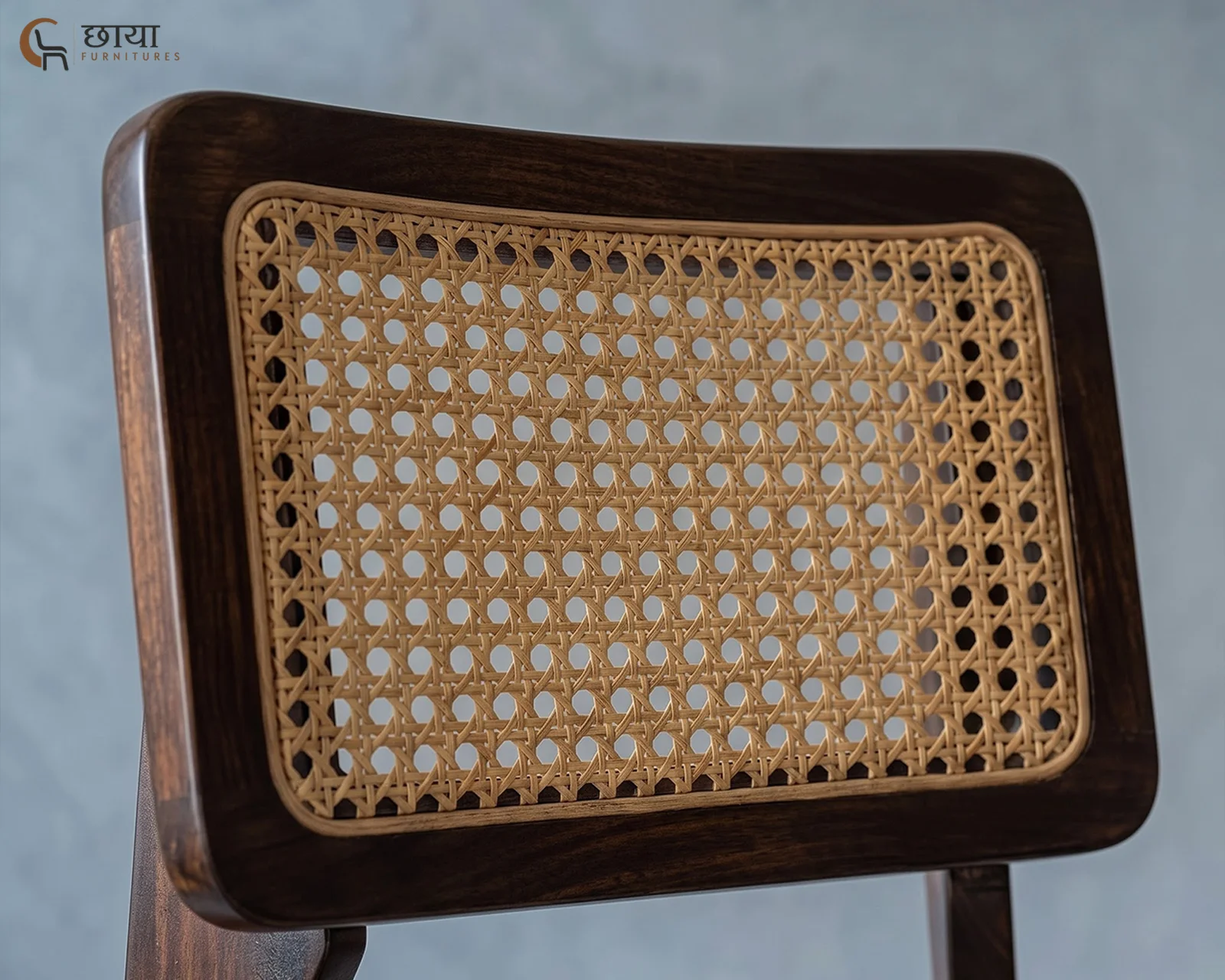 Aangan Dining Chair (Walnut Finish) — 010