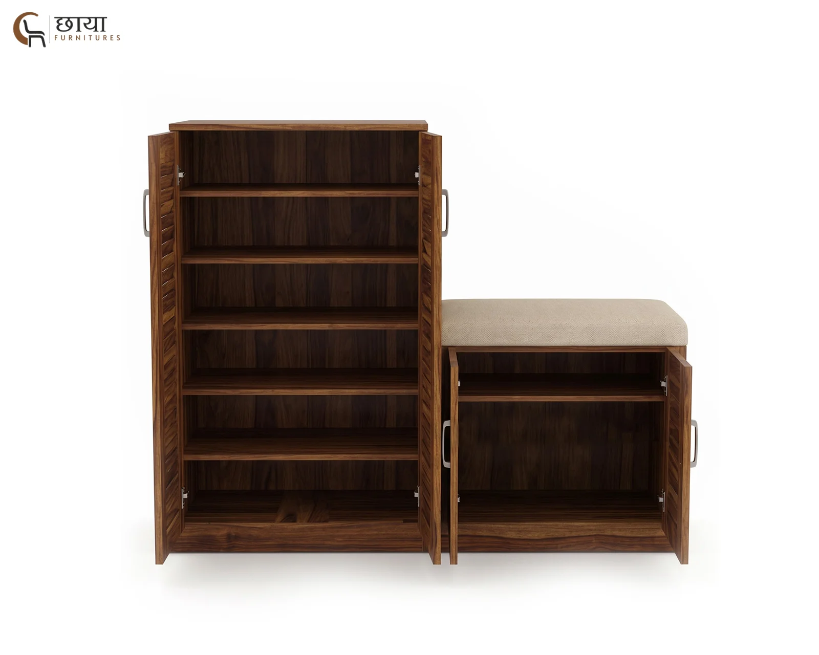 Veyra Shoe Rack (Honey Finish) — 1