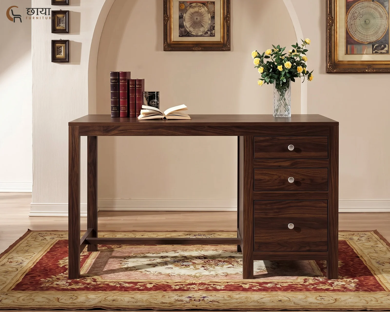 Tuco Study Table (Walnut Finish) — 11