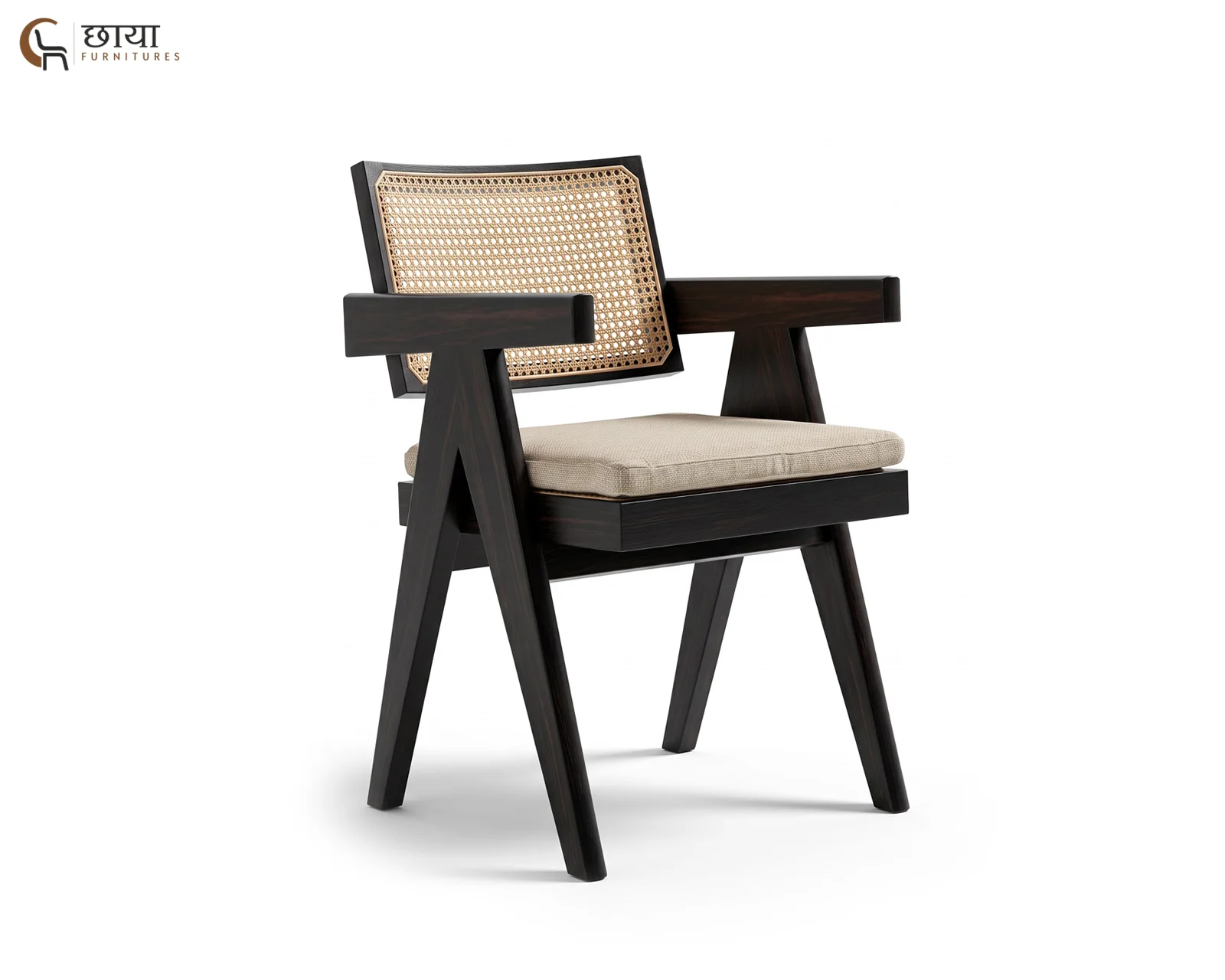 Mike Arm Chair (Black Finish) — 2