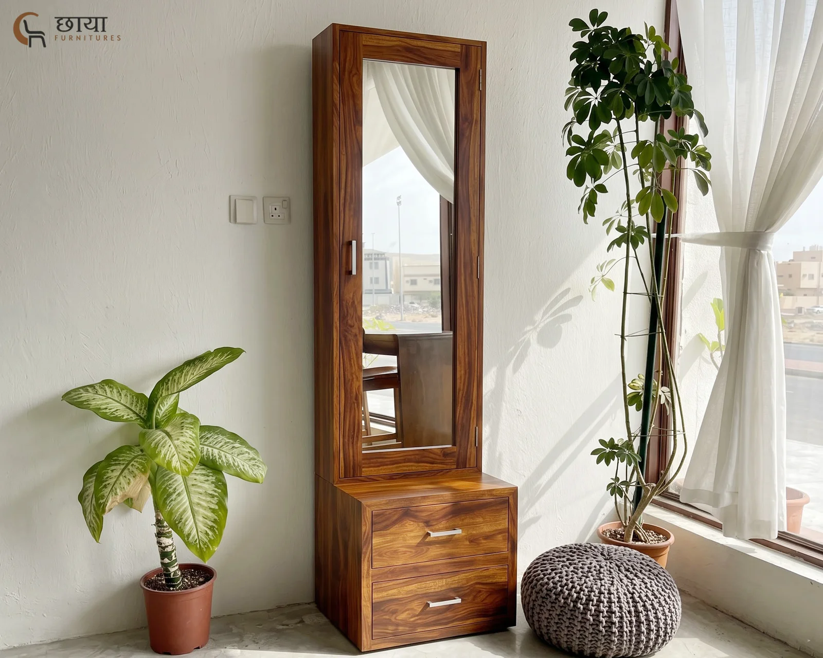 Aarav Sheesham Wood Dressing Table (Honey Finish) — 15